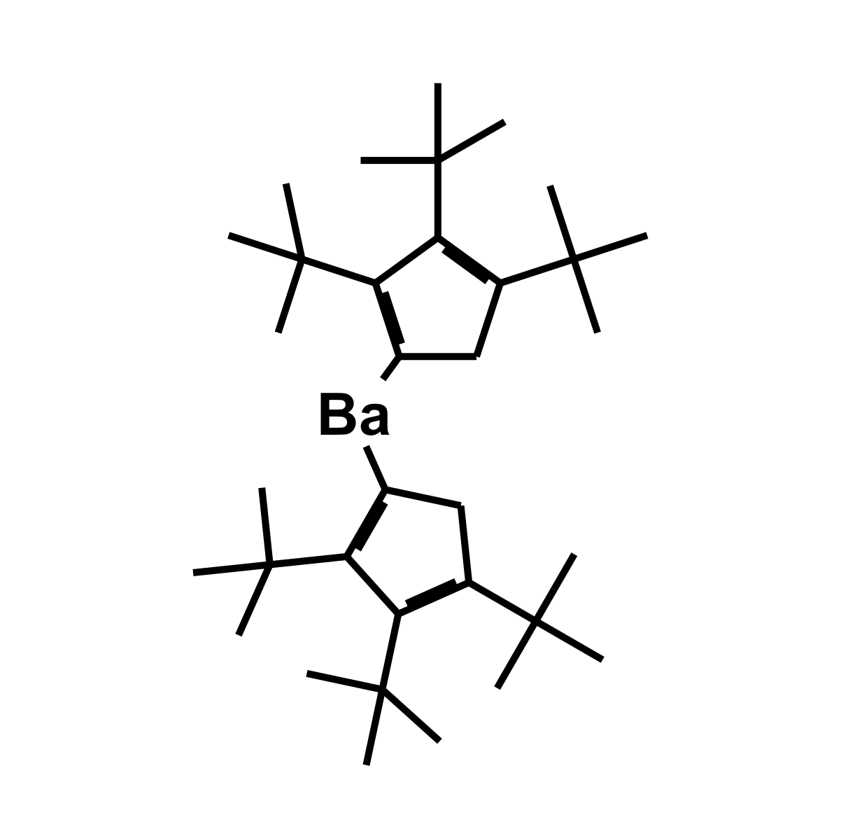 Bis[(tri-tert-butyl)cyclopentadienyl]barium THF/DME free Chemical Structure